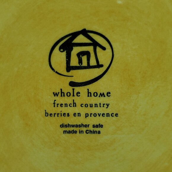 Whole Home French Country Berries En Provence Salad Plates Rooster Dessert Plate - Picture 5 of 7